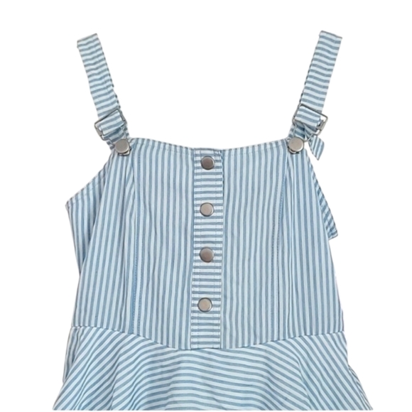 Biscotti & Kate Mack Collezioni  Parachute Drape Skirt Blue Stripes NWT Size 14 - Picture 3 of 12